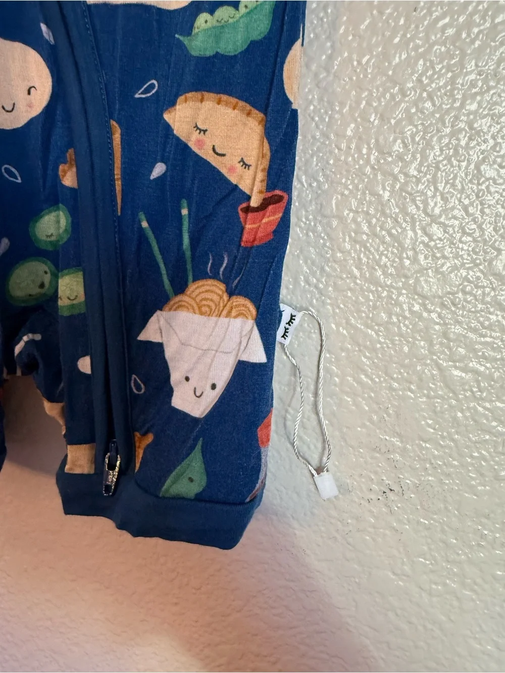 Little Sleepies Navy Blue Food Print One-Piece Bodysuit